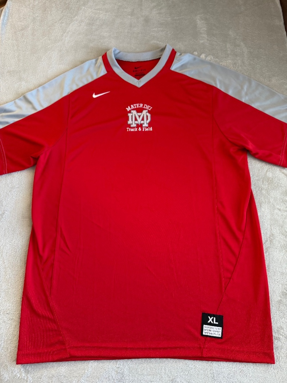 Nike Dri-Fit Mater Dei Track & Field Mens Vapor Practice Jersey Size XL Red